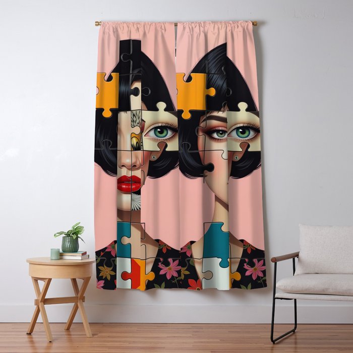 Puzzle Girl Lulu Window Curtain Gallery Image 1