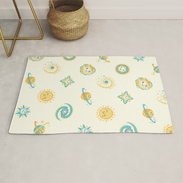 Pastel space pattern Rug Gallery Image 1