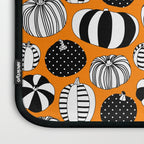Autumn pumpkin harvest art pattern Laptop Sleeve Gallery Image 3