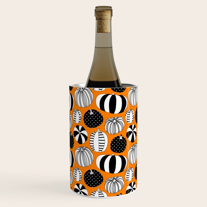 Autumn pumpkin harvest art pattern Wine Chiller Gallery Image 2