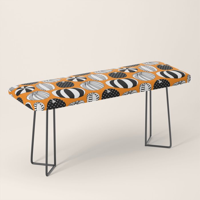 Autumn pumpkin harvest art pattern Bench Gallery Image 1
