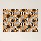 Autumn pumpkin harvest art pattern Welcome Mat Gallery Image 1