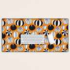 Autumn pumpkin harvest art pattern Desk Mat Gallery Image 1