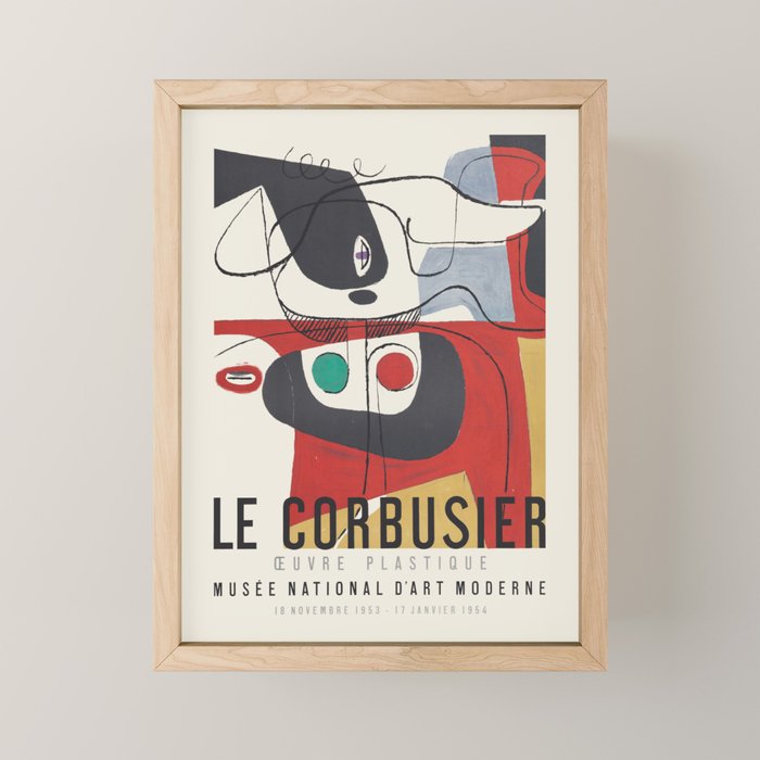 Le Corbusier - Exhibition poster for MusÃ©e National dâArt Moderne, 1954 Mini Art Print Gallery Image 1