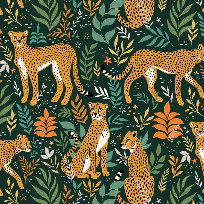 Spring Cheetah Pattern II - Lush Green Coffee Mug Gallery Image 2