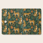 Spring Cheetah Pattern II - Lush Green Cutting Board Gallery Image 1
