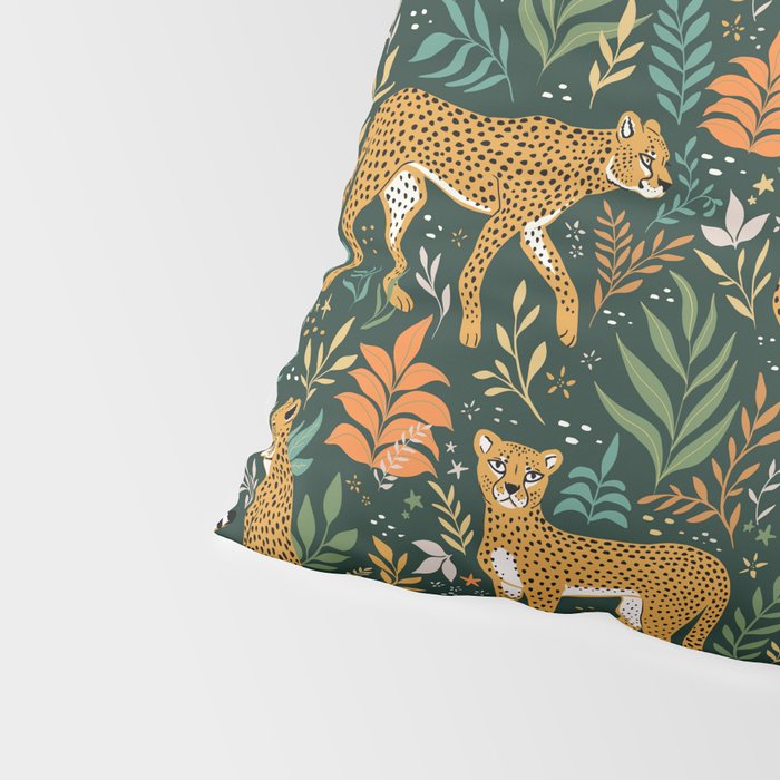 Spring Cheetah Pattern II - Lush Green Pillow Sham Gallery Image 4