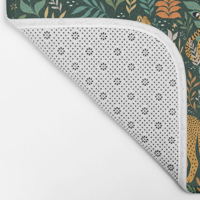 Spring Cheetah Pattern II - Lush Green Bath Mat Gallery Image 2