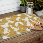 Soaring Wings - Goldenrod Yellow Outdoor Rug Gallery Image 2