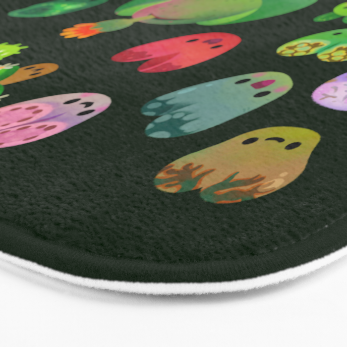 Baby succulent 3 - Mesembs (dark) Bath Mat Gallery Image 3