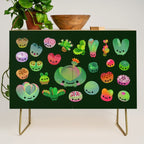 Baby succulent 3 - Mesembs (dark) Credenza Gallery Image 1