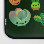 Baby succulent 3 - Mesembs (dark) Laptop Sleeve Gallery Image 3