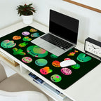 Baby succulent 3 - Mesembs (dark) Desk Mat Gallery Image 2