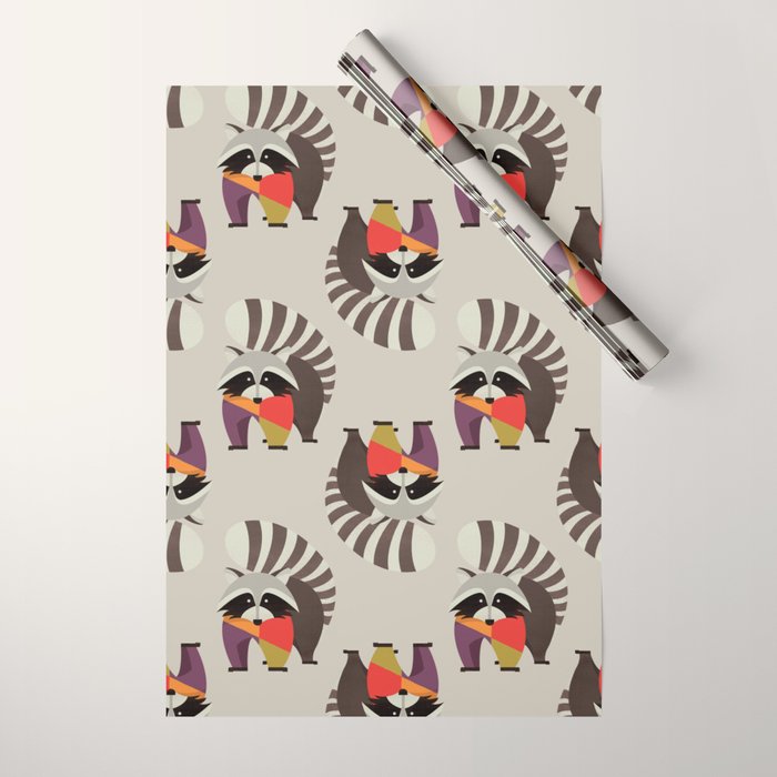 Raccoon Wrapping Paper Gallery Image 1