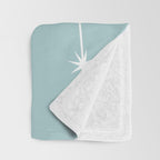 Aries Zodiac Star Constellation Line Art Pastel Teal Throw Blanket Gallery Image 3