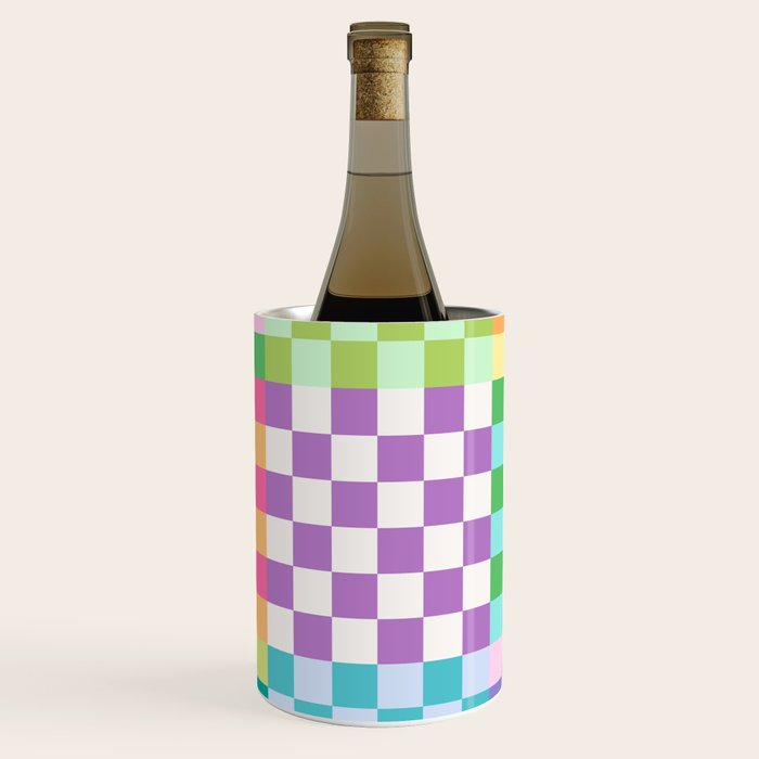 Rainbow Checks Wine Chiller Gallery Image 1