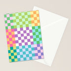 Rainbow Checks Stationery Card Gallery Image 2