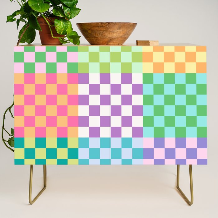 Rainbow Checks Credenza Gallery Image 1
