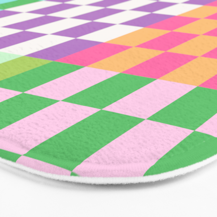 Rainbow Checks Bath Mat Gallery Image 3