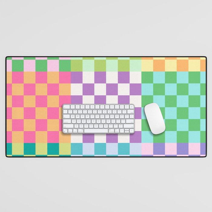 Rainbow Checks Desk Mat Gallery Image 1