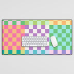 Rainbow Checks Desk Mat Gallery Image 1