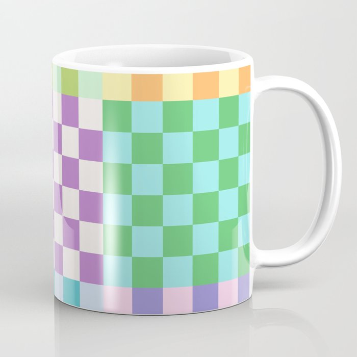 Rainbow Checks Coffee Mug Gallery Image 1