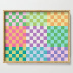 Rainbow Checks Serving Tray Gallery Image 1