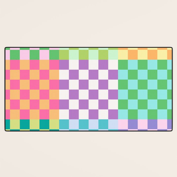Rainbow Checks Desk Mat Gallery Image 3