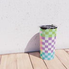 Rainbow Checks Travel Mug Gallery Image 4