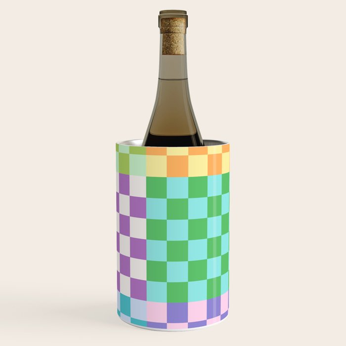 Rainbow Checks Wine Chiller Gallery Image 3