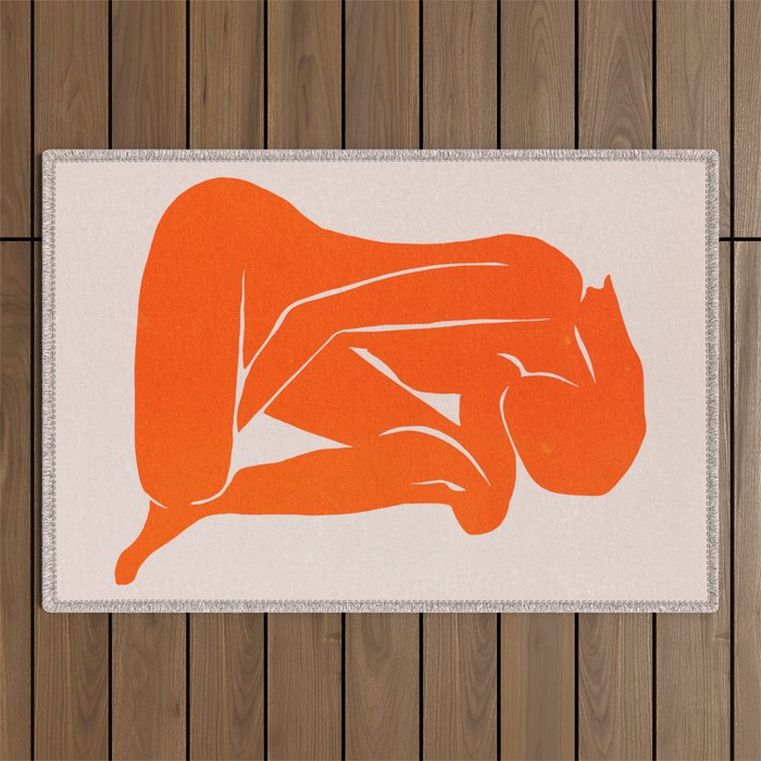 Nude II: Torch Orange Edition Outdoor Rug Gallery Image 1