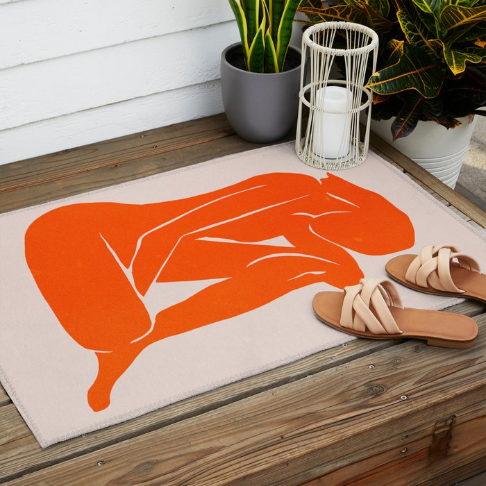 Nude II: Torch Orange Edition Outdoor Rug Gallery Image 2