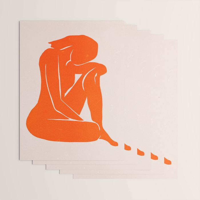 Nude II: Torch Orange Edition Wrapping Paper Gallery Image 3