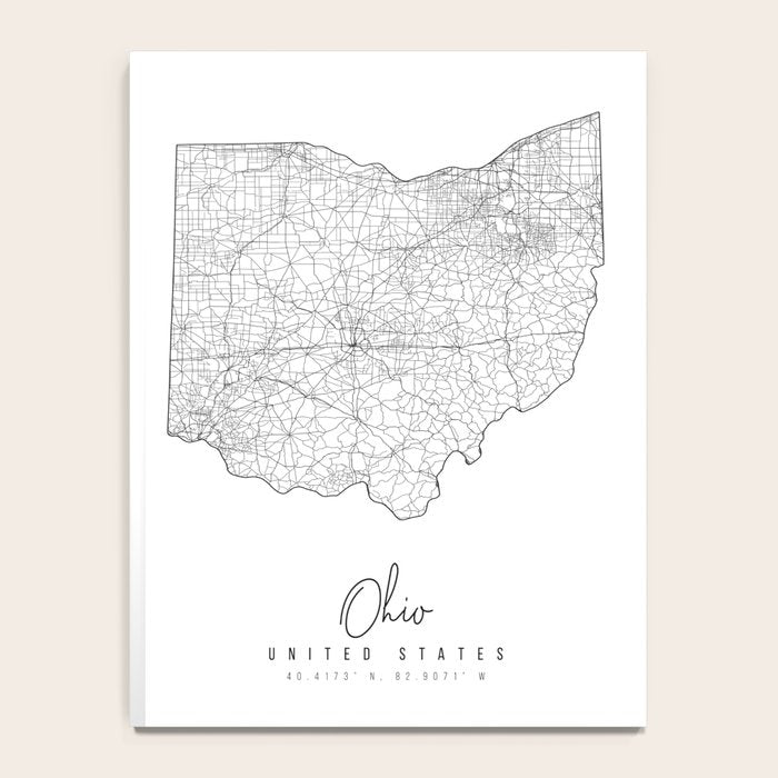 Ohio Minimal Street Map Notebook Gallery Image 4