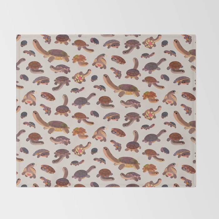 Snake-necked turtle Throw Blanket Gallery Image 2