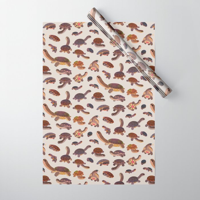Snake-necked turtle Wrapping Paper Gallery Image 1