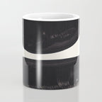 Mid Century Modern Minimalist Abstract Art Brush Strokes Black & White Ink Art Tribal Pebbles Coffee Mug Gallery Image 4