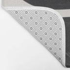 Mid Century Modern Minimalist Abstract Art Brush Strokes Black & White Ink Art Tribal Pebbles Bath Mat Gallery Image 2