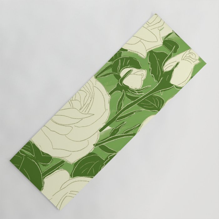 White Roses 8 Yoga Mat Gallery Image 1