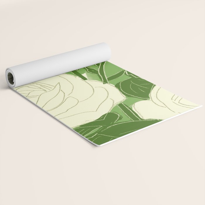 White Roses 8 Yoga Mat Gallery Image 2