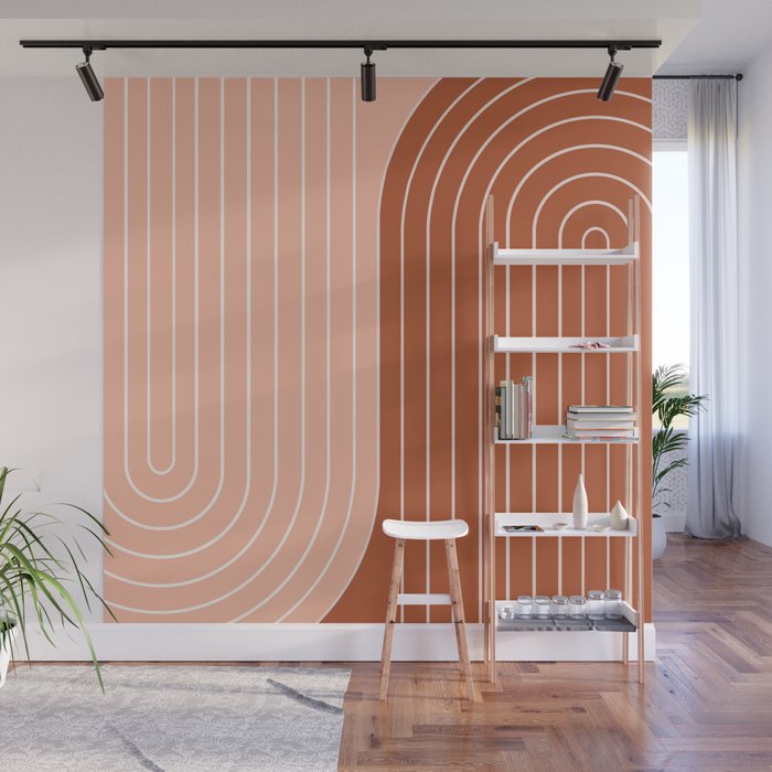Two Tone Line Curvature XXIX Wall Mural Gallery Image 1