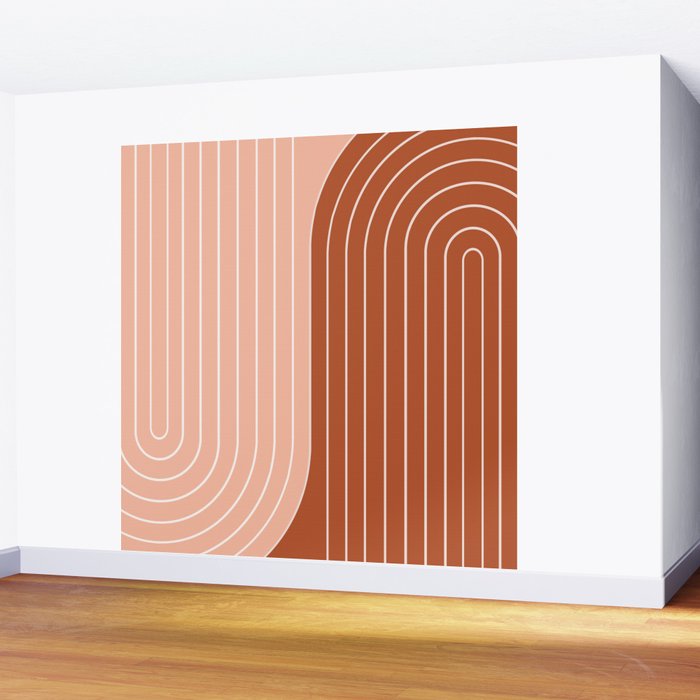 Two Tone Line Curvature XXIX Wall Mural Gallery Image 2