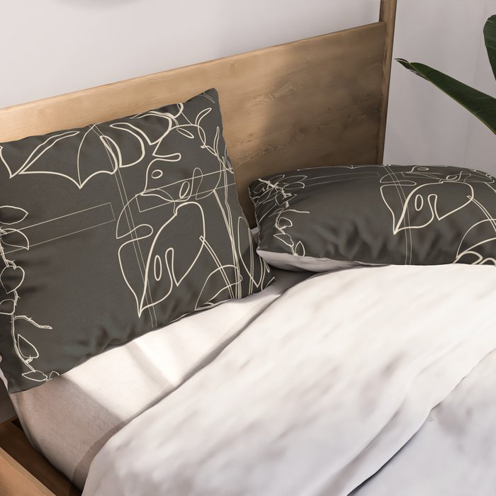 Minimal Window With Potted Plants 3 Pillow Sham Gallery Image 2