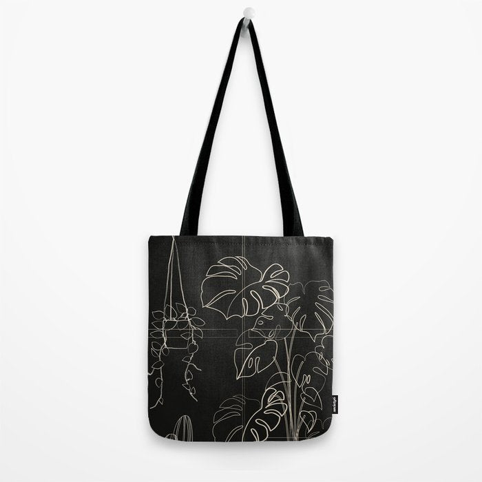 Minimal Window With Potted Plants 3 Tote Bag Gallery Image 2