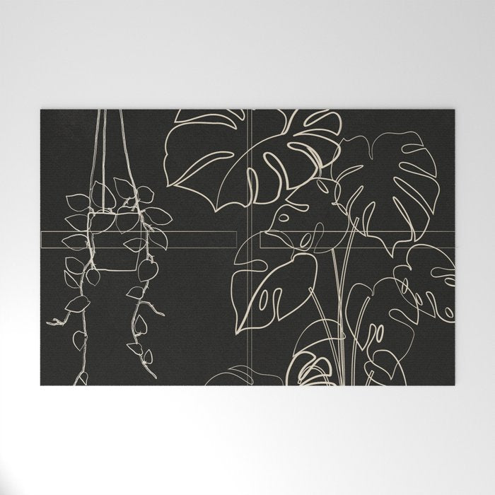Minimal Window With Potted Plants 3 Welcome Mat Gallery Image 1