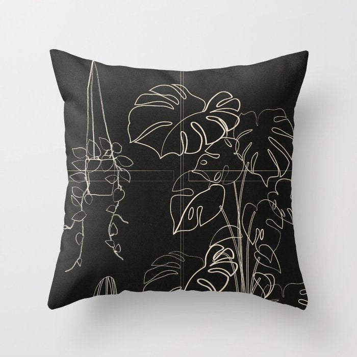 Minimal Window With Potted Plants 3 Throw Pillow Gallery Image 6