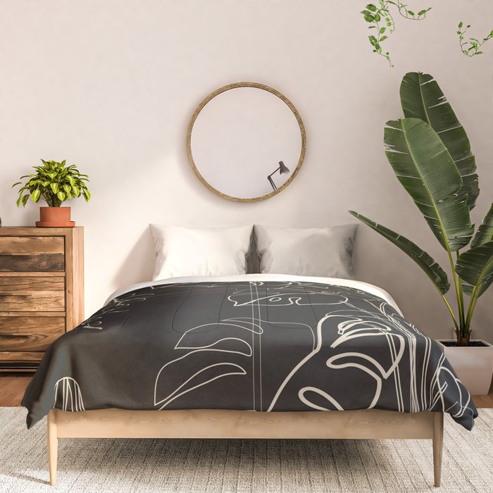 Minimal Window With Potted Plants 3 Comforter Gallery Image 3