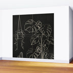 Minimal Window With Potted Plants 3 Wall Mural Gallery Image 2