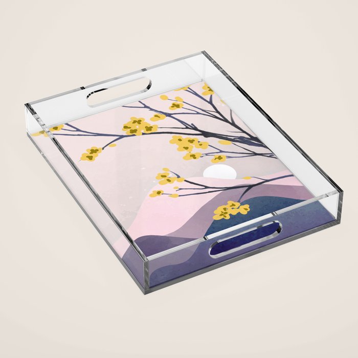 Midnight Bloom 01 Acrylic Tray Gallery Image 1