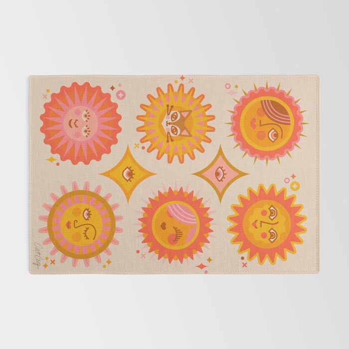 Sunshine Faces - Retro Rug Gallery Image 2